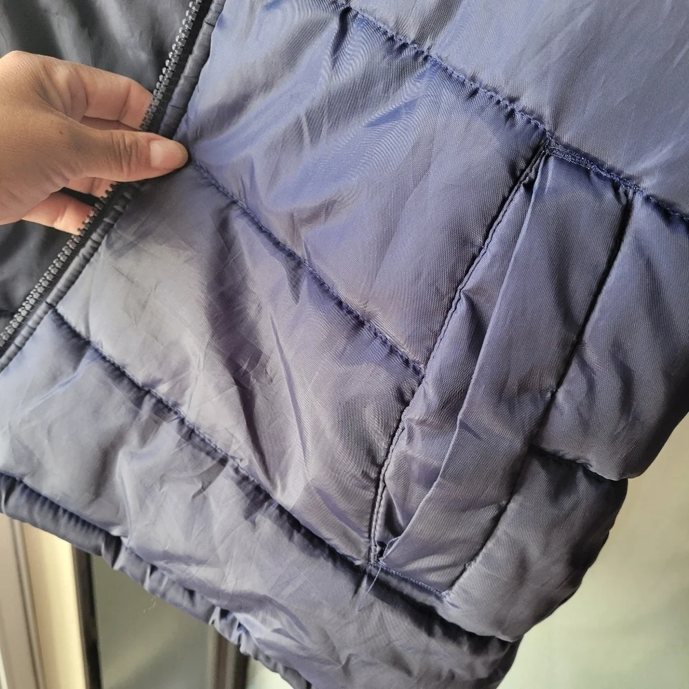 Boy's Navy Blue Solid Full zip No hood Puffer Jacket from U.S. Polo Assn.18/20